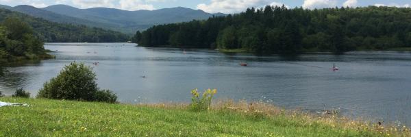 Kayakers on river